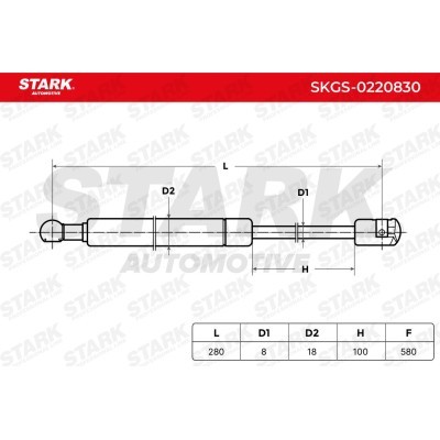Amortyzator Pokrywy Bagażnika Stark SKGS-0220830 SKGS-0220830 - foto 6