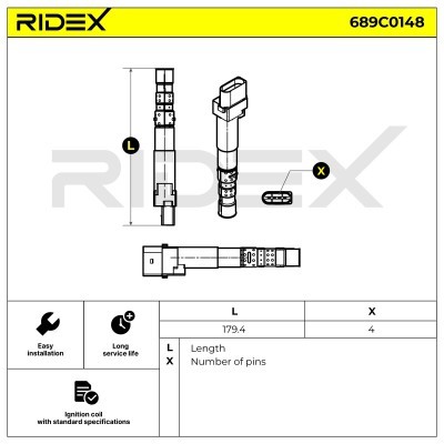 Cewka Zapłonowa RIDEX 689C0148 689C0148 - foto 5