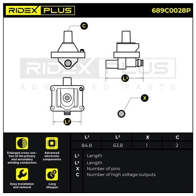 Cewka Zapłonowa RIDEX 689C0028P 689C0028P - foto 11