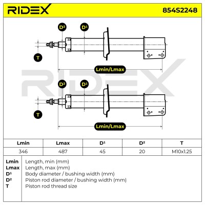 Amortyzator RIDEX 854S2248 854S2248 - foto 6
