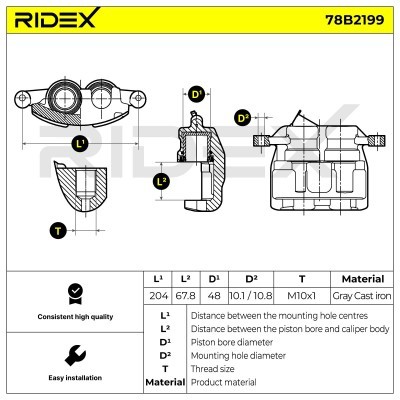 Zacisk Hamulcowy RIDEX 78B2199 78B2199 - foto 6