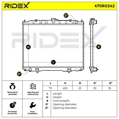 Chłodnica RIDEX 470R0242 470R0242 - foto 4