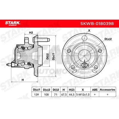 Łożysko Koła Stark SKWB-0180398 SKWB-0180398 - foto 2