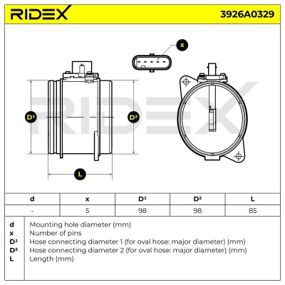 Przepływomierz RIDEX 3926A0329 3926A0329 - foto 6