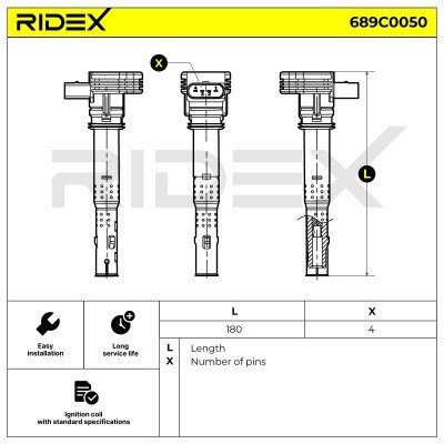 Cewka Zapłonowa RIDEX 689C0050 689C0050 - foto 3