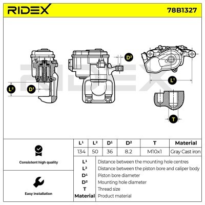 Zacisk Hamulcowy RIDEX 78B1327 78B1327 - foto 7