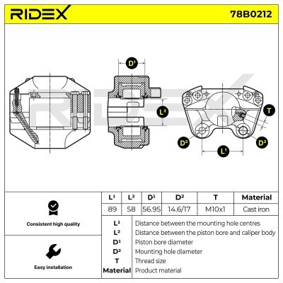 Zacisk Hamulcowy RIDEX 78B0212 78B0212 - foto 6