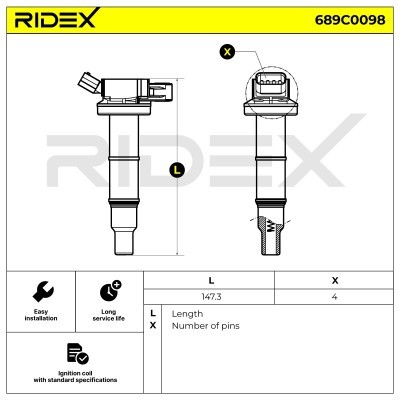 Cewka Zapłonowa RIDEX 689C0098 689C0098 - foto 4