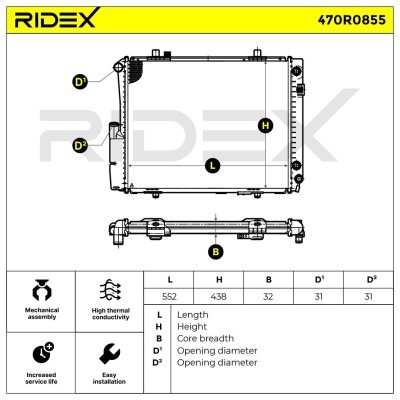 Chłodnica RIDEX 470R0855 470R0855 - foto 5