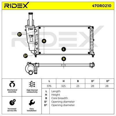 Chłodnica RIDEX 470R0210 470R0210 - foto 6