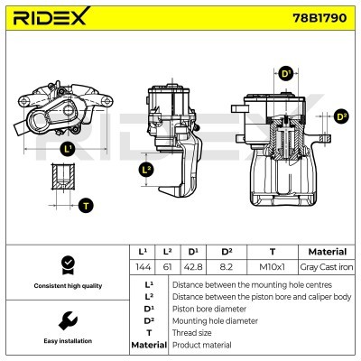 Zacisk Hamulcowy RIDEX 78B1790 78B1790 - foto 6