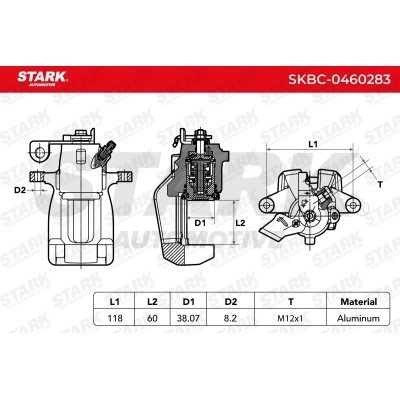 Zacisk Hamulcowy Stark SKBC-0460283 SKBC-0460283 - foto 6