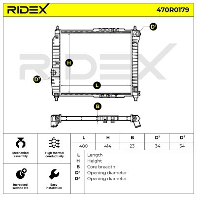 Chłodnica RIDEX 470R0179 470R0179 - foto 3