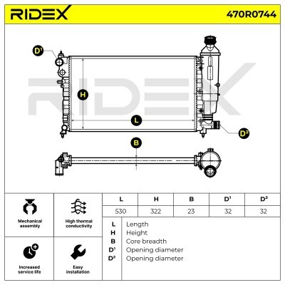 Chłodnica RIDEX 470R0744 470R0744 - foto 6