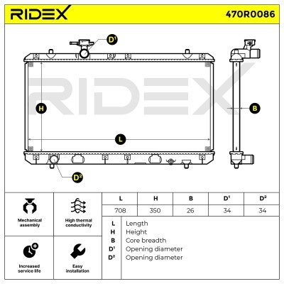 Chłodnica RIDEX 470R0086 470R0086 - foto 3