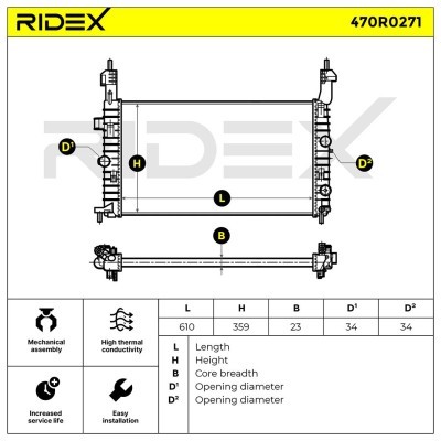 Chłodnica RIDEX 470R0271 470R0271 - foto 7
