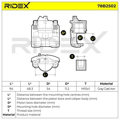 Zacisk Hamulcowy RIDEX 78B2502 78B2502 - foto 7