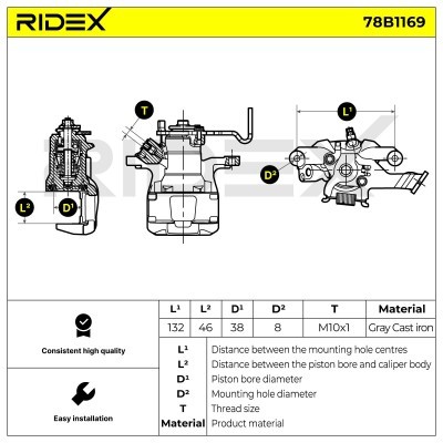Zacisk Hamulcowy RIDEX 78B1169 78B1169 - foto 4