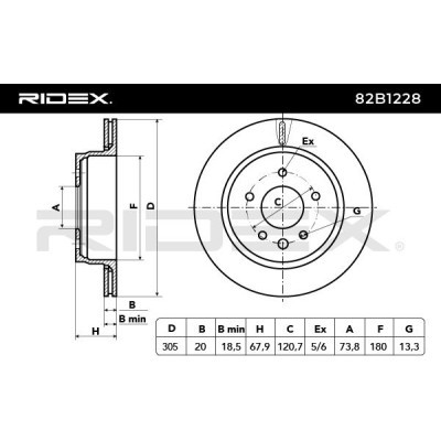 Tarcza hamulcowa RIDEX 82B1228 82B1228 - foto 4