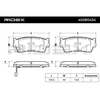 Klocki hamulcowe RIDEX 402B0434 402B0434 - foto 8