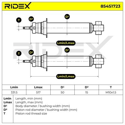 Amortyzator RIDEX 854S1723 854S1723 - foto 4