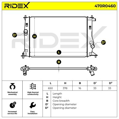 Chłodnica RIDEX 470R0460 470R0460 - foto 5