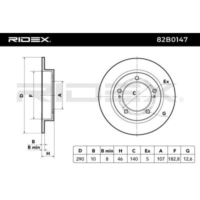 Tarcza hamulcowa RIDEX 82B0147 82B0147 - foto 5