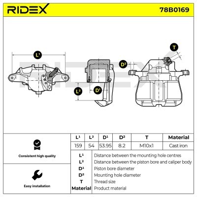 Zacisk Hamulcowy RIDEX 78B0169 78B0169 - foto 4