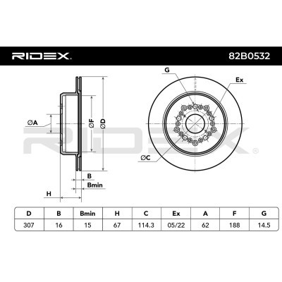 Tarcza hamulcowa RIDEX 82B0532 82B0532 - foto 4