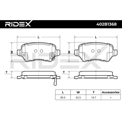 Klocki hamulcowe RIDEX 402B1368 402B1368 - foto 10