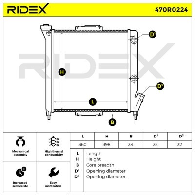 Chłodnica RIDEX 470R0224 470R0224 - foto 9