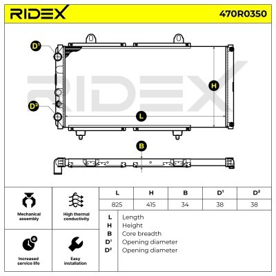 Chłodnica RIDEX 470R0350 470R0350 - foto 5