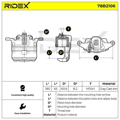 Zacisk Hamulcowy RIDEX 78B2106 78B2106 - foto 6