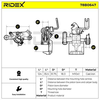 Zacisk Hamulcowy RIDEX 78B0647 78B0647 - foto 6