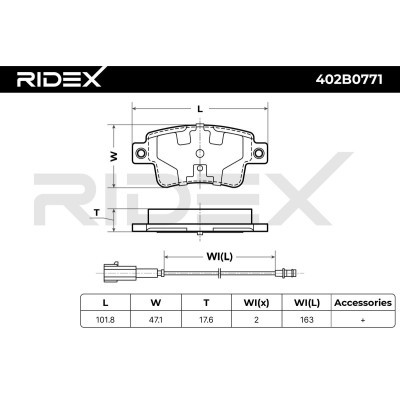 Klocki hamulcowe RIDEX 402B0771 402B0771 - foto 9