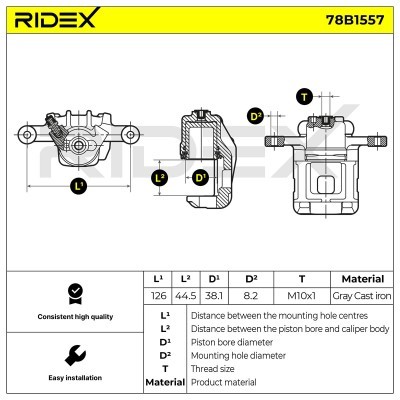 Zacisk Hamulcowy RIDEX 78B1557 78B1557 - foto 6