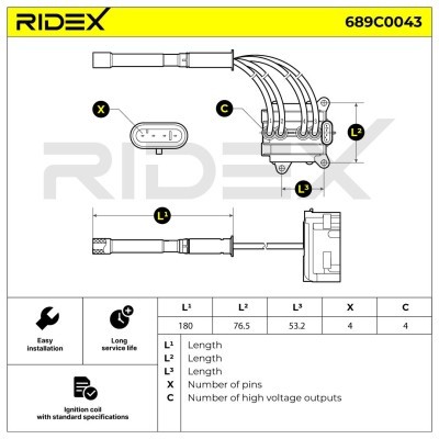Cewka Zapłonowa RIDEX 689C0043 689C0043 - foto 6