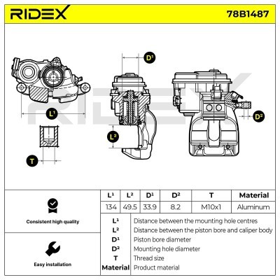 Zacisk Hamulcowy RIDEX 78B1487 78B1487 - foto 8