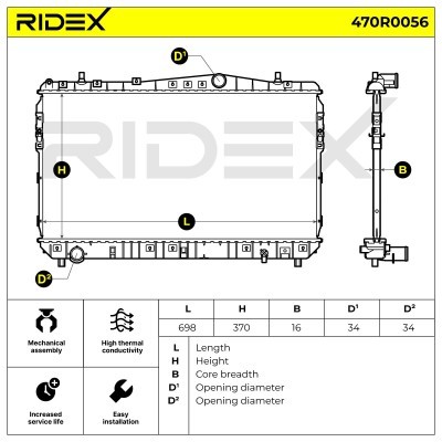 Chłodnica RIDEX 470R0056 470R0056 - foto 6