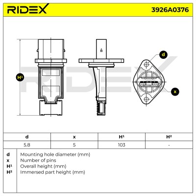 Przepływomierz RIDEX 3926A0376 3926A0376 - foto 6