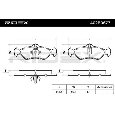 Klocki hamulcowe RIDEX 402B0677 402B0677 - foto 3