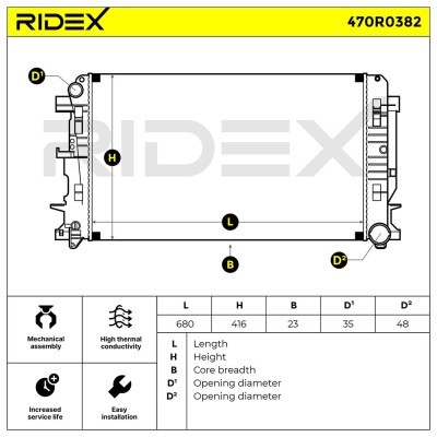 Chłodnica RIDEX 470R0382 470R0382 - foto 4