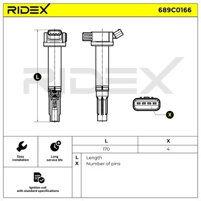 Cewka Zapłonowa RIDEX 689C0166 689C0166 - foto 4