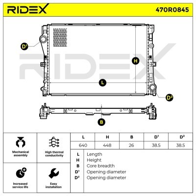 Chłodnica RIDEX 470R0845 470R0845 - foto 5