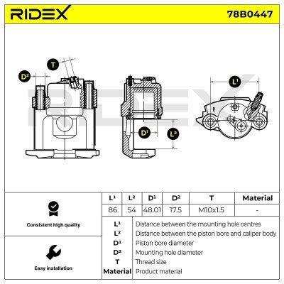 Zacisk Hamulcowy RIDEX 78B0447 78B0447 - foto 6