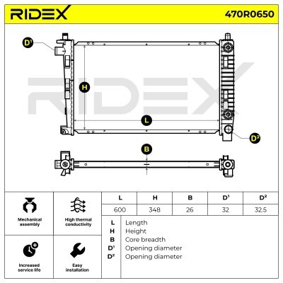 Chłodnica RIDEX 470R0650 470R0650 - foto 5