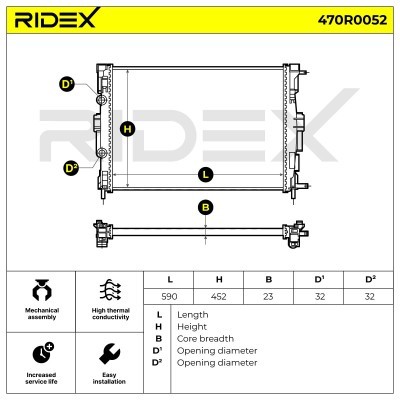 Chłodnica RIDEX 470R0052 470R0052 - foto 4