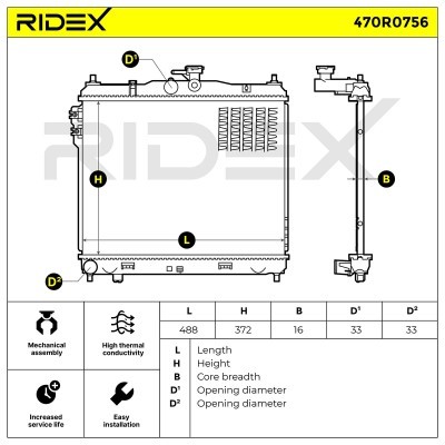 Chłodnica RIDEX 470R0756 470R0756 - foto 8