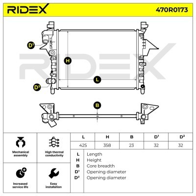 Chłodnica RIDEX 470R0173 470R0173 - foto 8