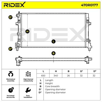 Chłodnica RIDEX 470R0177 470R0177 - foto 6
